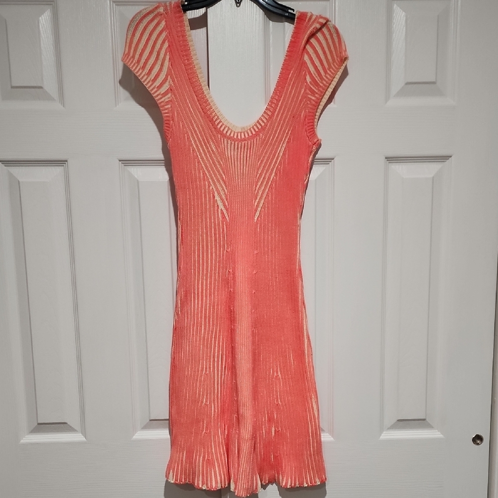 Free People Coral Knit Summer Dress